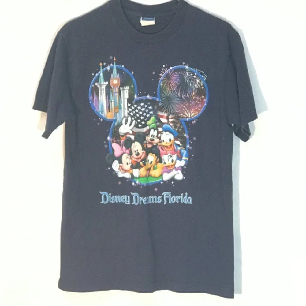 Disney Dreams Florida Walt Disney Short Sleeve Blue Tee T Shirt - Picture 3 of 7